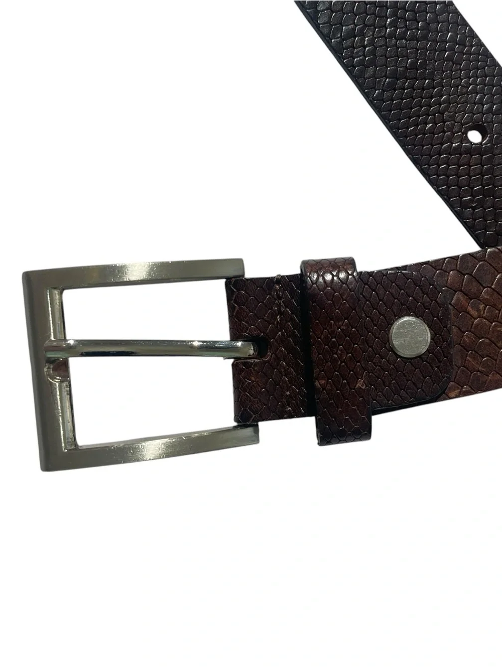 Handmade Italian Belt Brown Snake Print Leather Daniele Sole Firenze Men's  40